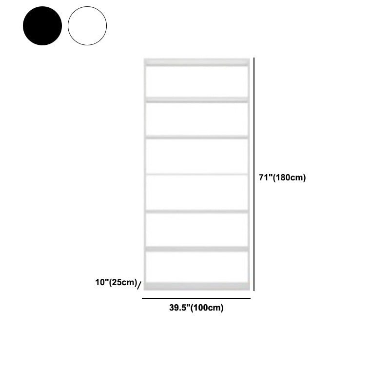 Rectangle Open Back Bookshelf Industrial Etagere Storage Bookcase