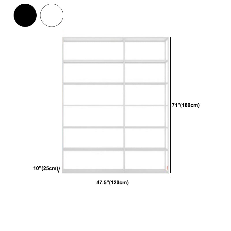 Rectangle Open Back Bookshelf Industrial Etagere Storage Bookcase