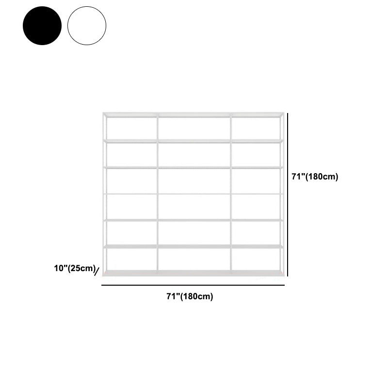 Rectangle Open Back Bookshelf Industrial Etagere Storage Bookcase