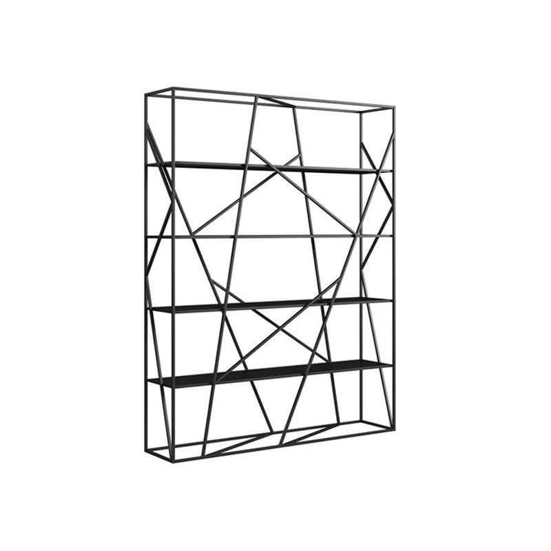 Metal Open Storage Bookshelf Industrial Rectangle Etagere Bookcase