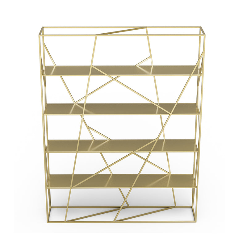 Metal Open Storage Bookshelf Industrial Rectangle Etagere Bookcase