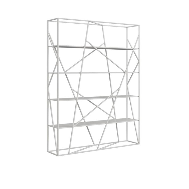 Metal Open Storage Bookshelf Industrial Rectangle Etagere Bookcase