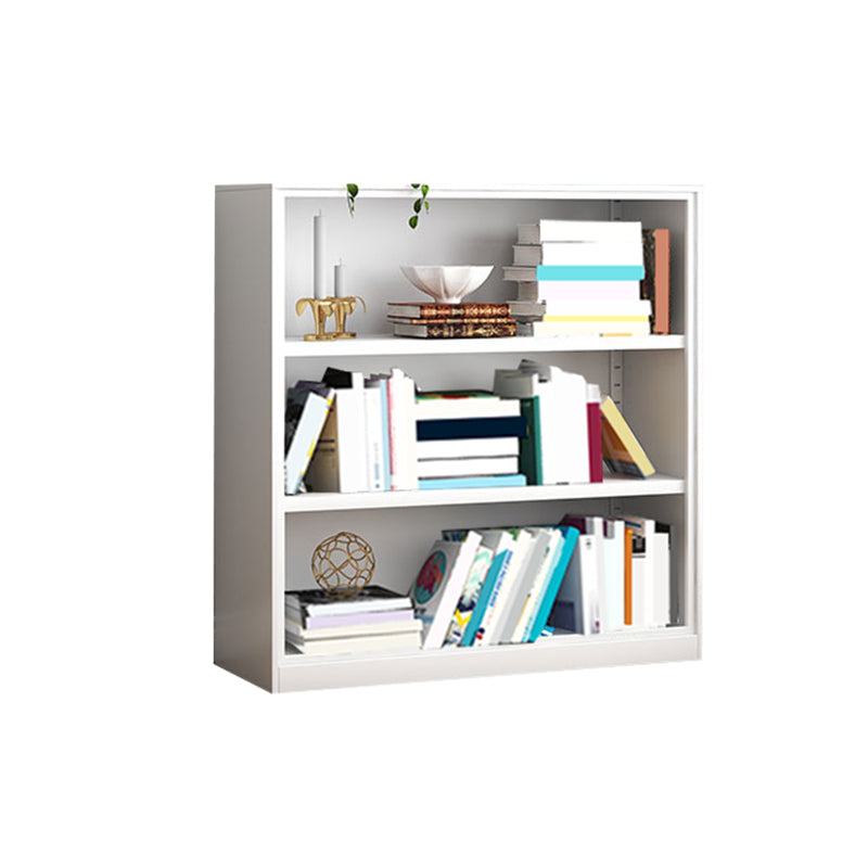 Closed Back Metal Bookshelf Modern Rectangle Storage Standard Bookshelf