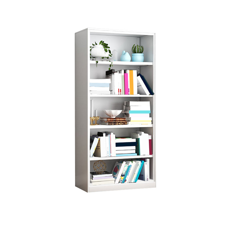 Closed Back Metal Bookshelf Modern Rectangle Storage Standard Bookshelf
