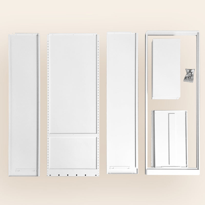 Closed Back Metal Bookshelf Modern Rectangle Storage Standard Bookshelf