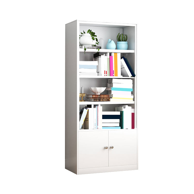 Closed Back Metal Bookshelf Modern Rectangle Storage Standard Bookshelf
