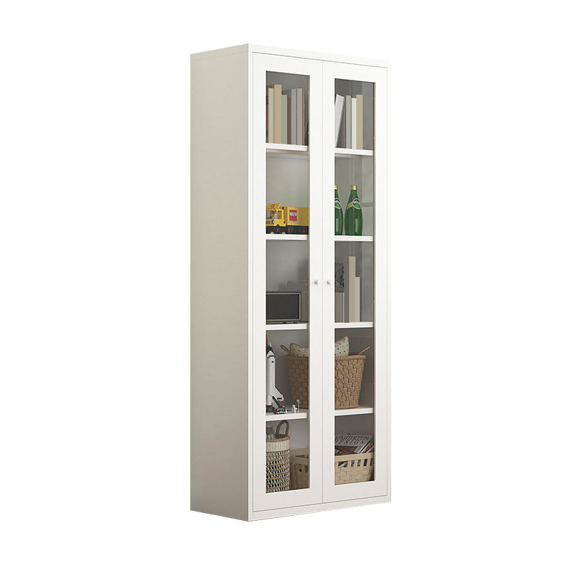 Closed Back Metal Bookshelf Modern Rectangle Storage Standard Bookshelf