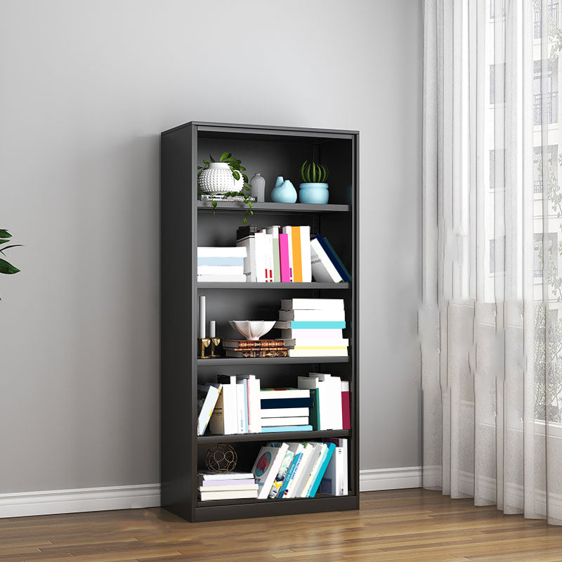 Closed Back Metal Bookshelf Modern Rectangle Storage Standard Bookshelf