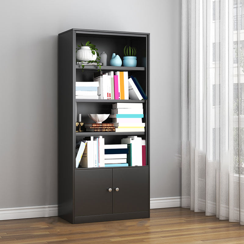 Closed Back Metal Bookshelf Modern Rectangle Storage Standard Bookshelf
