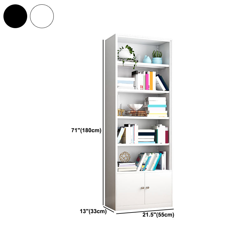 Closed Back Metal Bookshelf Modern Rectangle Storage Standard Bookshelf