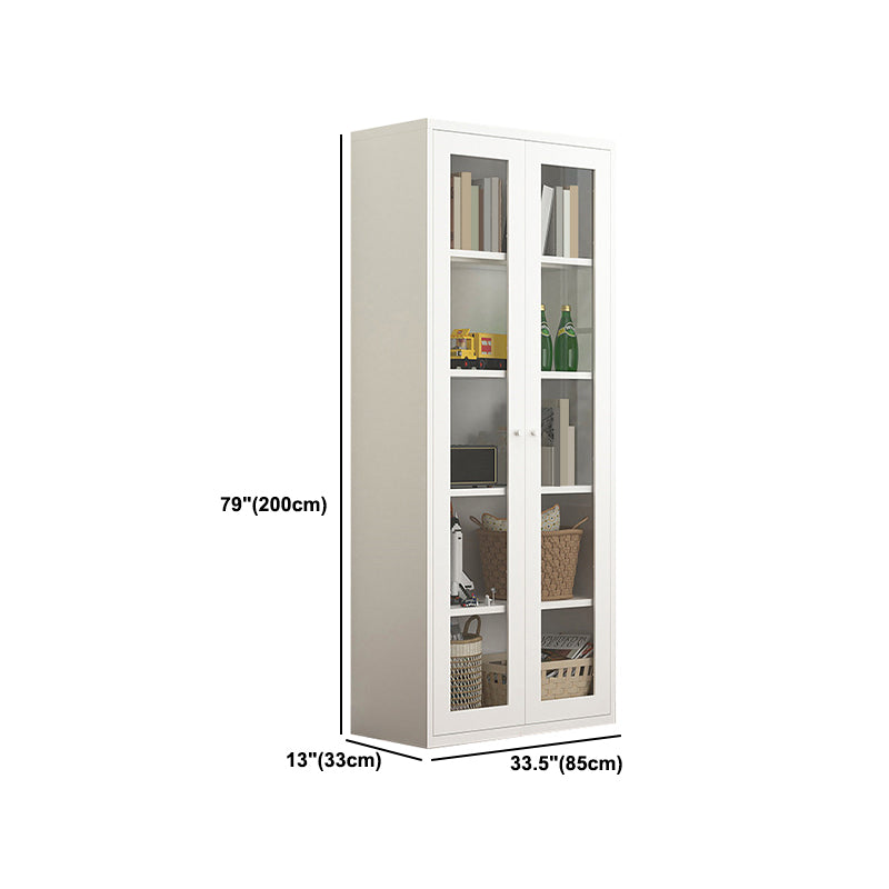 Closed Back Metal Bookshelf Modern Rectangle Storage Standard Bookshelf