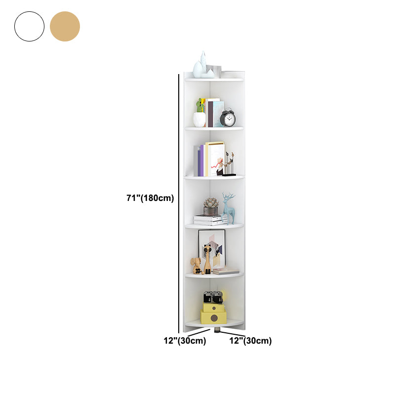 Engineer Wooden Bookcase Modern Home Living Room Corner Bookshelf