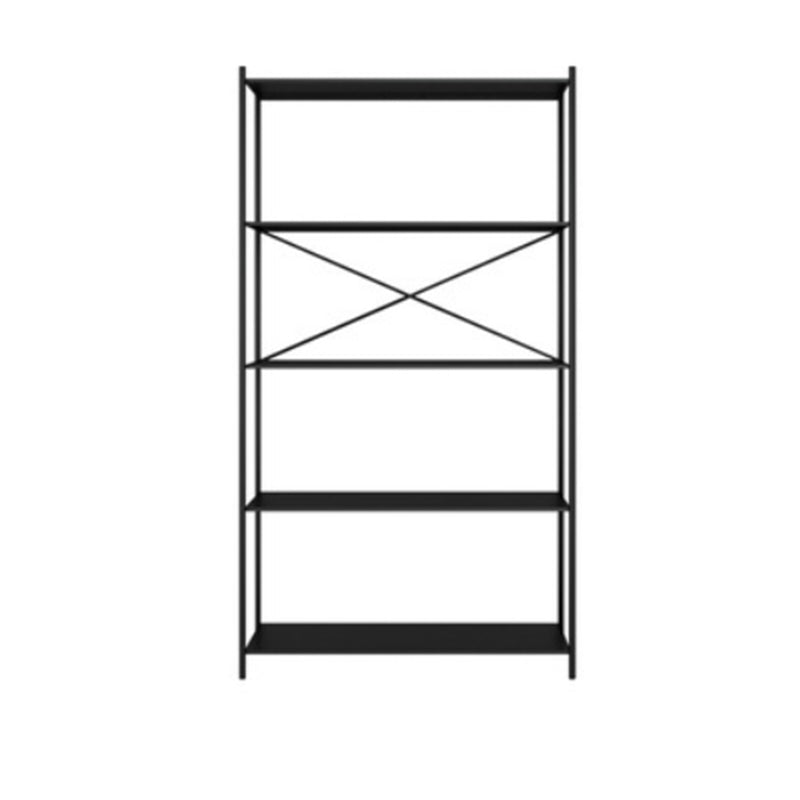 Industrial Metal Rectangle Bookcase Open Back Storage Bookshelf