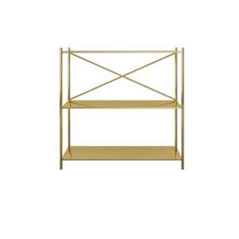 Industrial Metal Rectangle Bookcase Open Back Storage Bookshelf