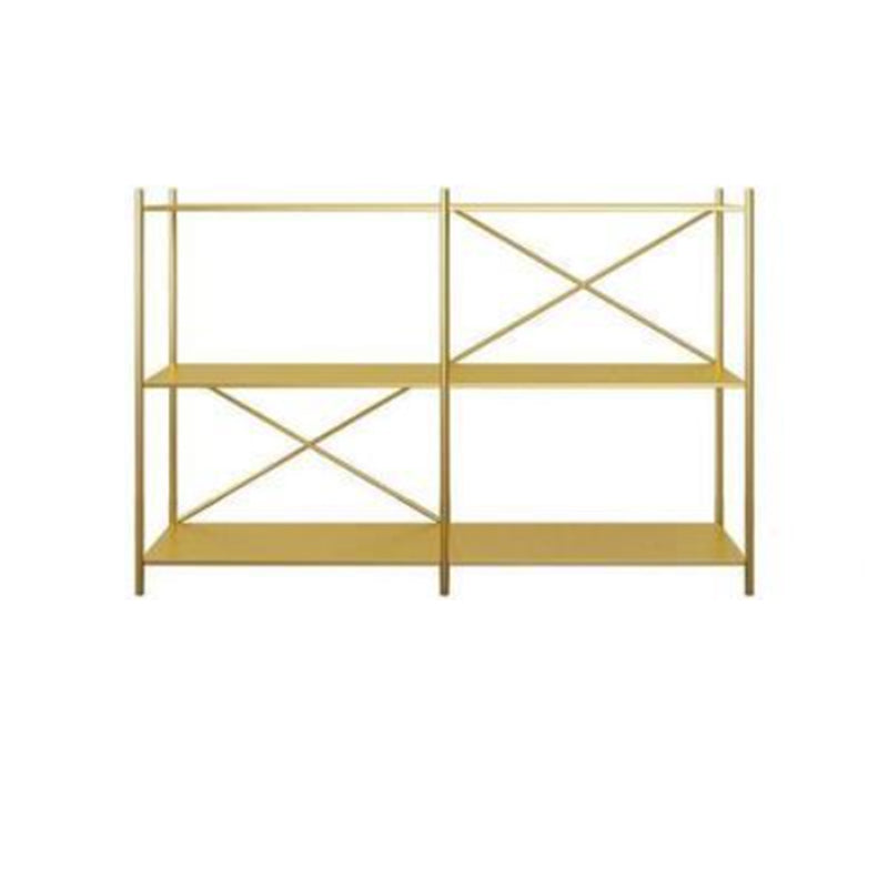 Industrial Metal Rectangle Bookcase Open Back Storage Bookshelf