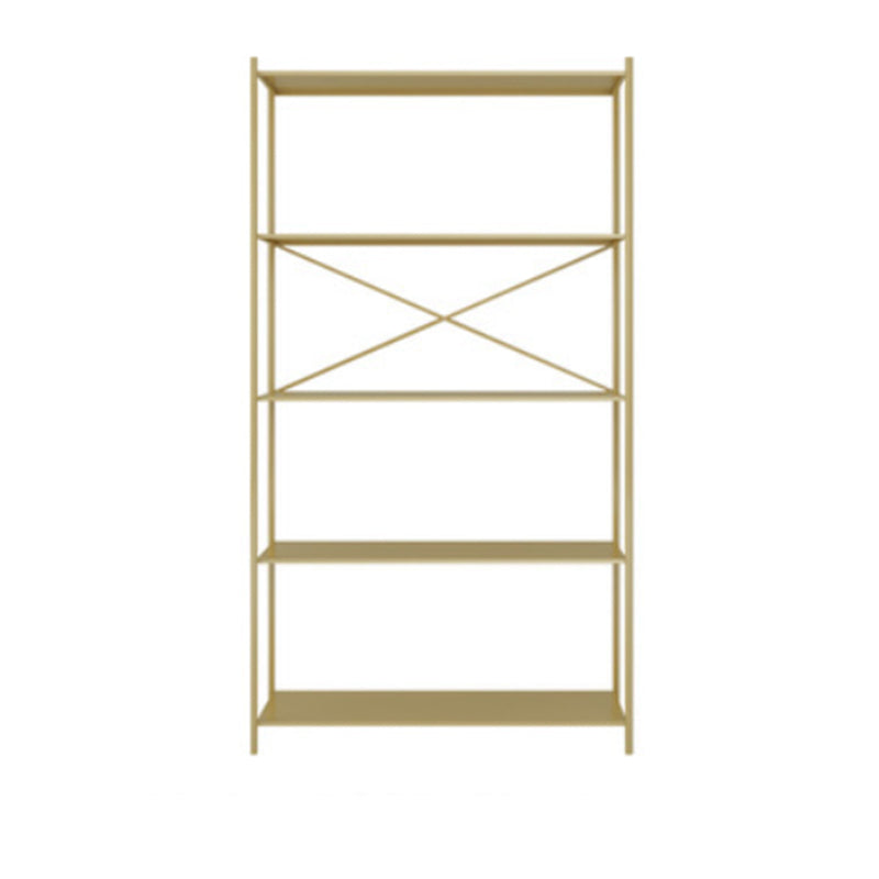Industrial Metal Rectangle Bookcase Open Back Storage Bookshelf