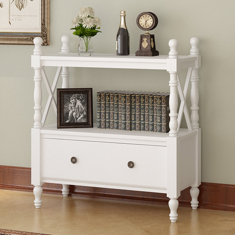 Nordic Wooden Open Back Bookshelf Etagere Bookshelf with Drawers