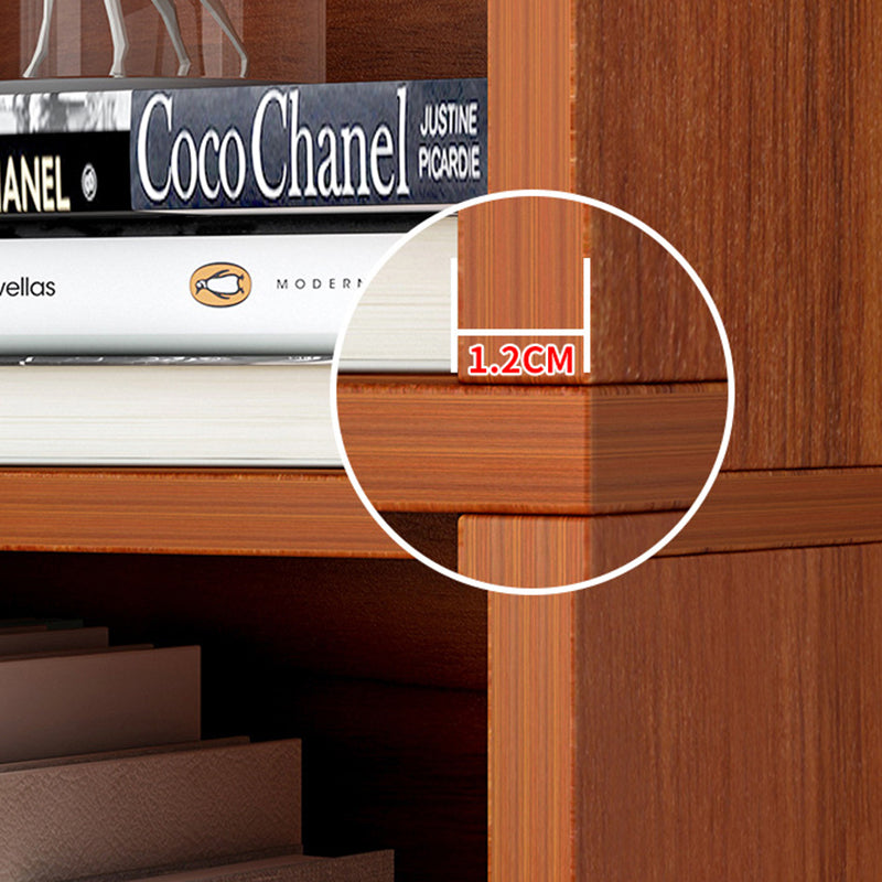 Closed Wood Bookcase Modern Minimalist Home Living Room Corner Bookshelf