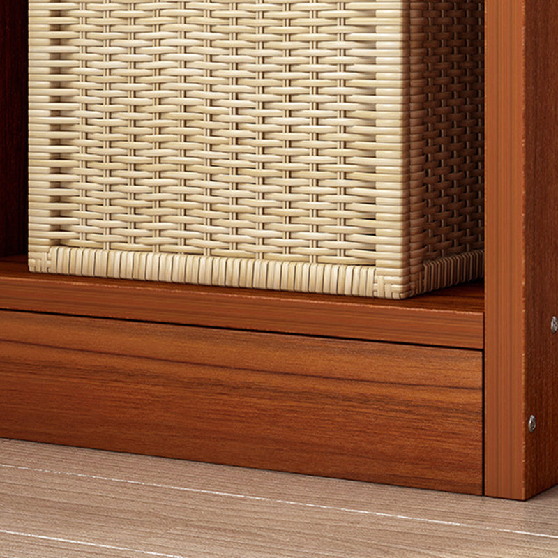 Closed Wood Bookcase Modern Minimalist Home Living Room Corner Bookshelf