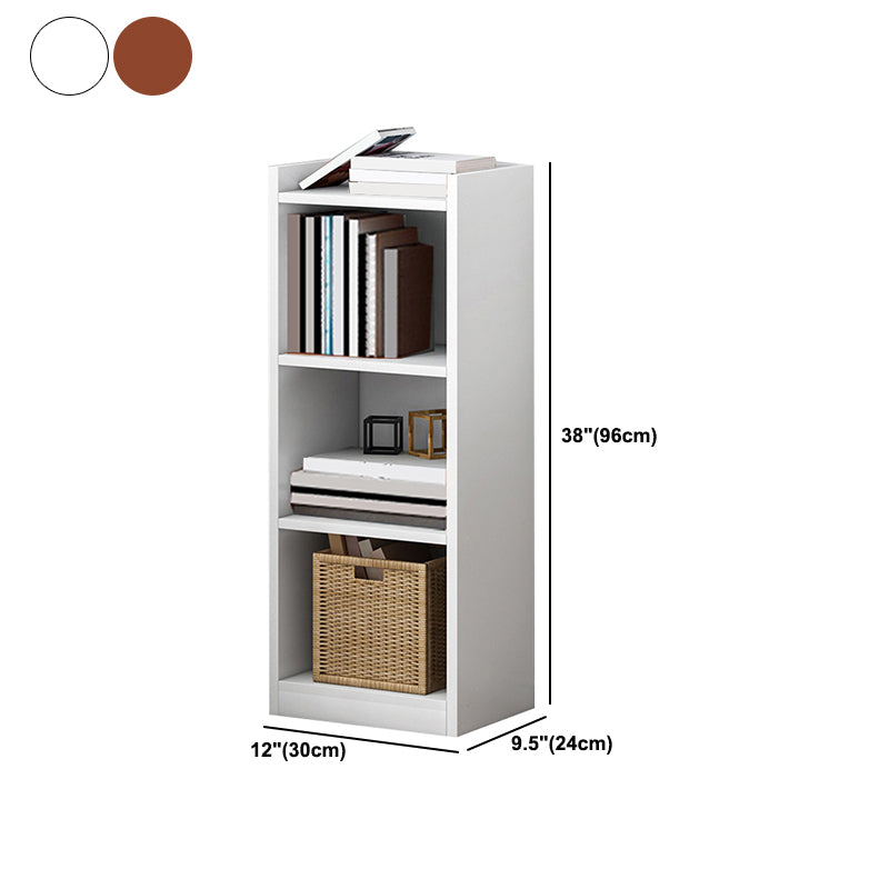 Closed Wood Bookcase Modern Minimalist Home Living Room Corner Bookshelf
