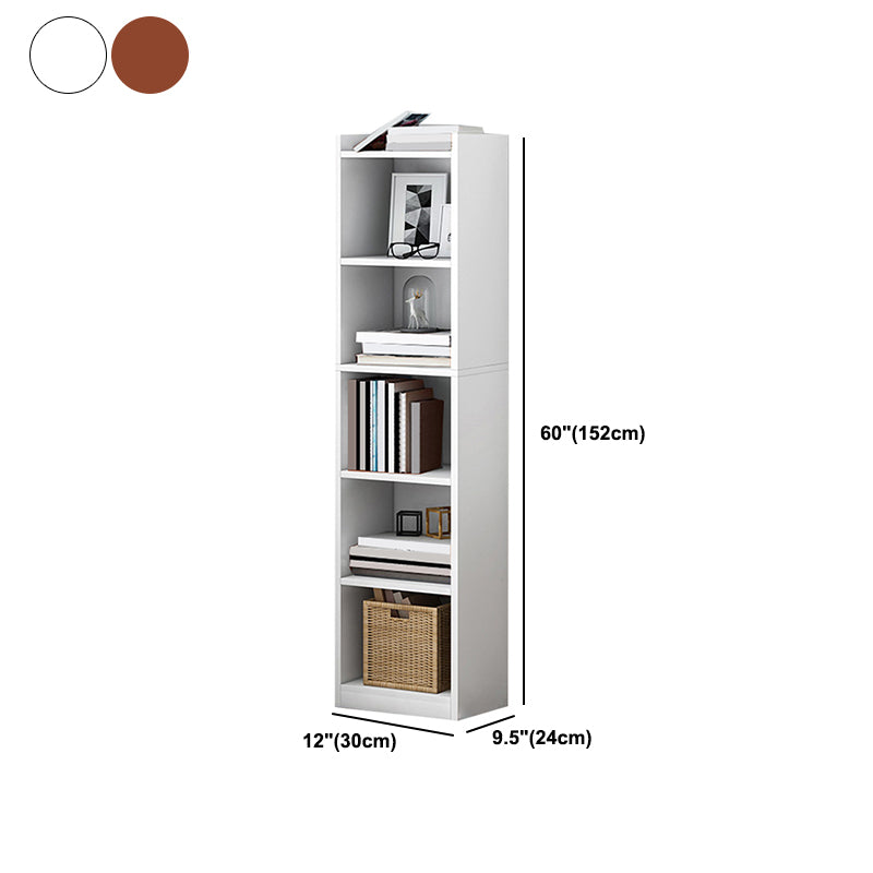 Closed Wood Bookcase Modern Minimalist Home Living Room Corner Bookshelf