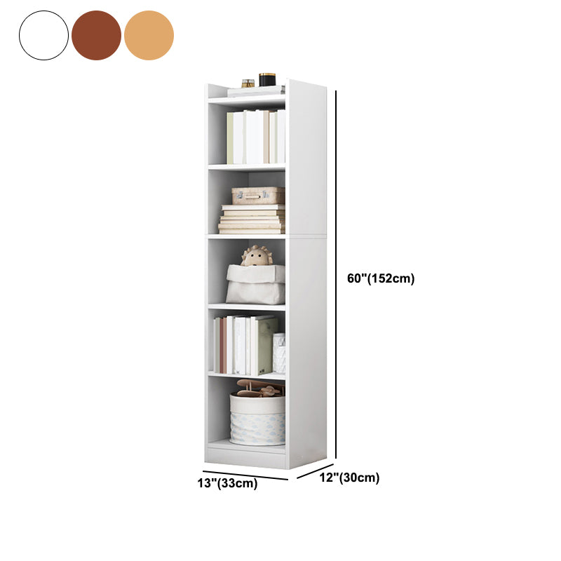 Closed Wood Bookcase Modern Minimalist Home Living Room Corner Bookshelf