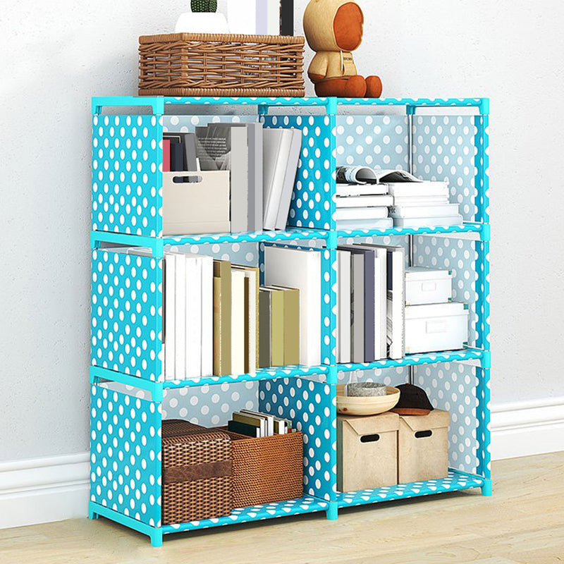 Modern Fabrics Bookcase, Geometric Bookshelf for Living Room
