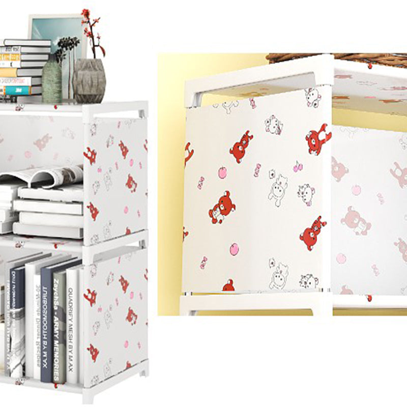 Modern Fabrics Bookcase, Geometric Bookshelf for Living Room