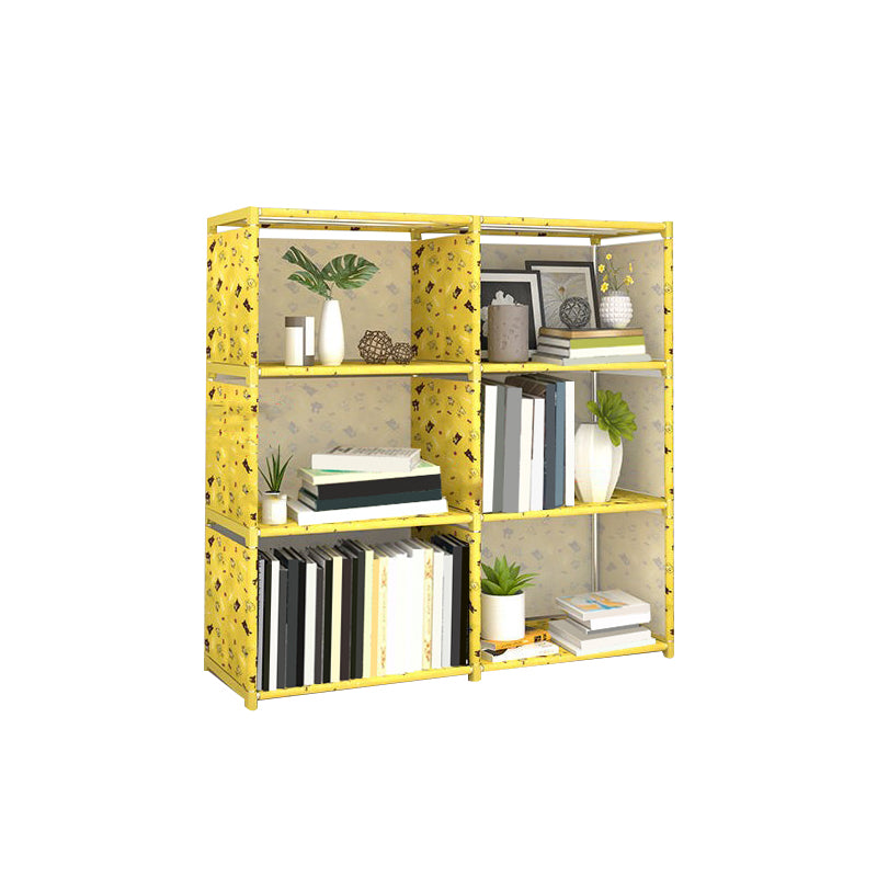 Modern Fabrics Bookcase, Geometric Bookshelf for Living Room