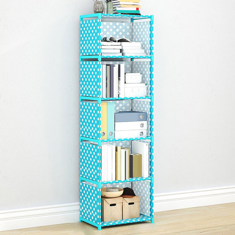 Modern Fabrics Bookcase, Geometric Bookshelf for Living Room