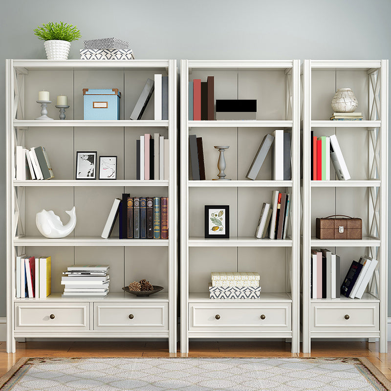 Solid Wood Rectangle Bookcase Nordic Style Storage Bookshelf