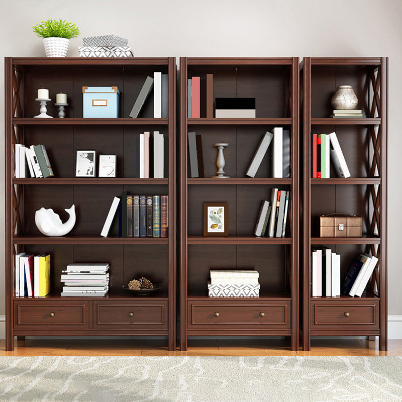 Solid Wood Rectangle Bookcase Nordic Style Storage Bookshelf