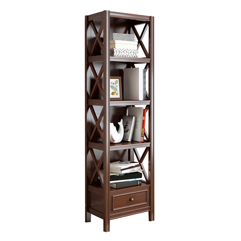 Solid Wood Rectangle Bookcase Nordic Style Storage Bookshelf