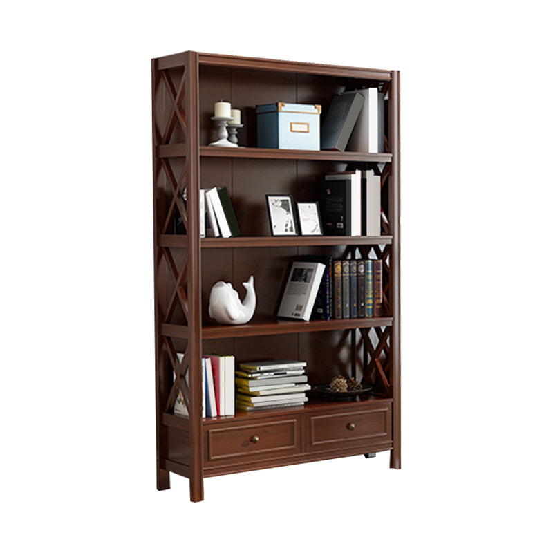 Solid Wood Rectangle Bookcase Nordic Style Storage Bookshelf