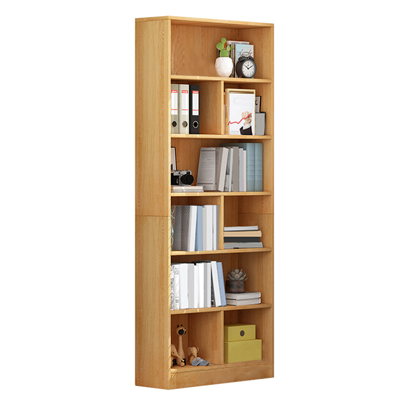 Closed Wood Bookcase Modern Minimalist Home Living Room Standard Bookshelf