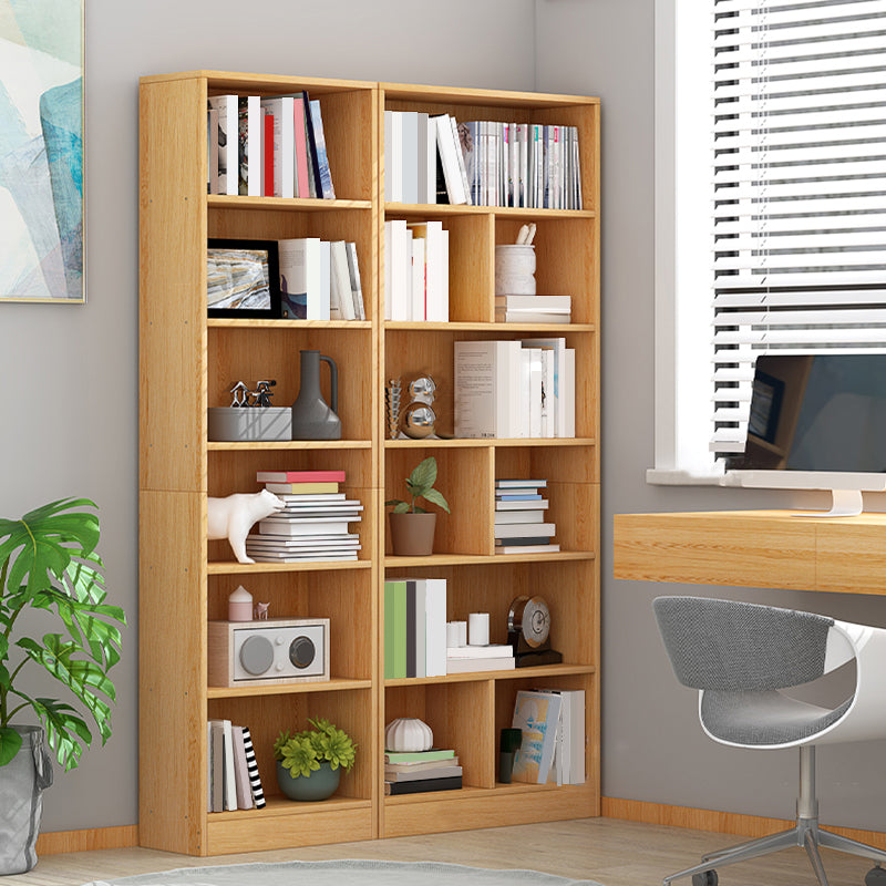 Closed Wood Bookcase Modern Minimalist Home Living Room Standard Bookshelf