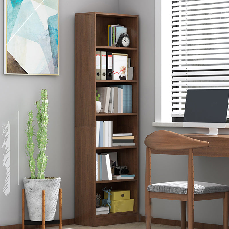 Closed Wood Bookcase Modern Minimalist Home Living Room Standard Bookshelf