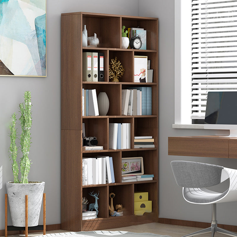 Closed Wood Bookcase Modern Minimalist Home Living Room Standard Bookshelf