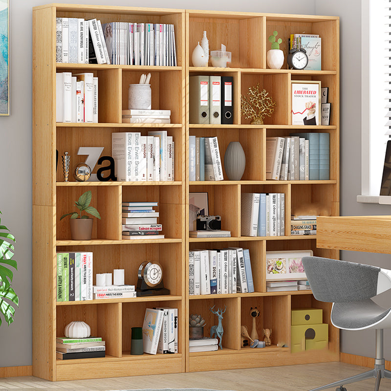 Closed Wood Bookcase Modern Minimalist Home Living Room Standard Bookshelf