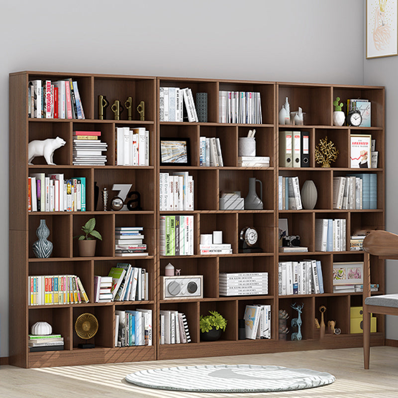 Closed Wood Bookcase Modern Minimalist Home Living Room Standard Bookshelf