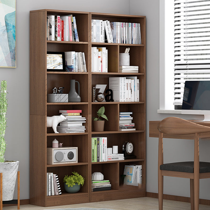 Closed Wood Bookcase Modern Minimalist Home Living Room Standard Bookshelf
