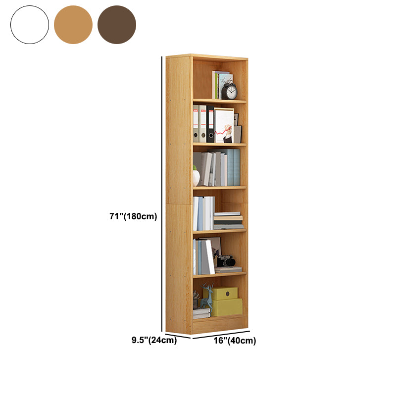 Closed Wood Bookcase Modern Minimalist Home Living Room Standard Bookshelf