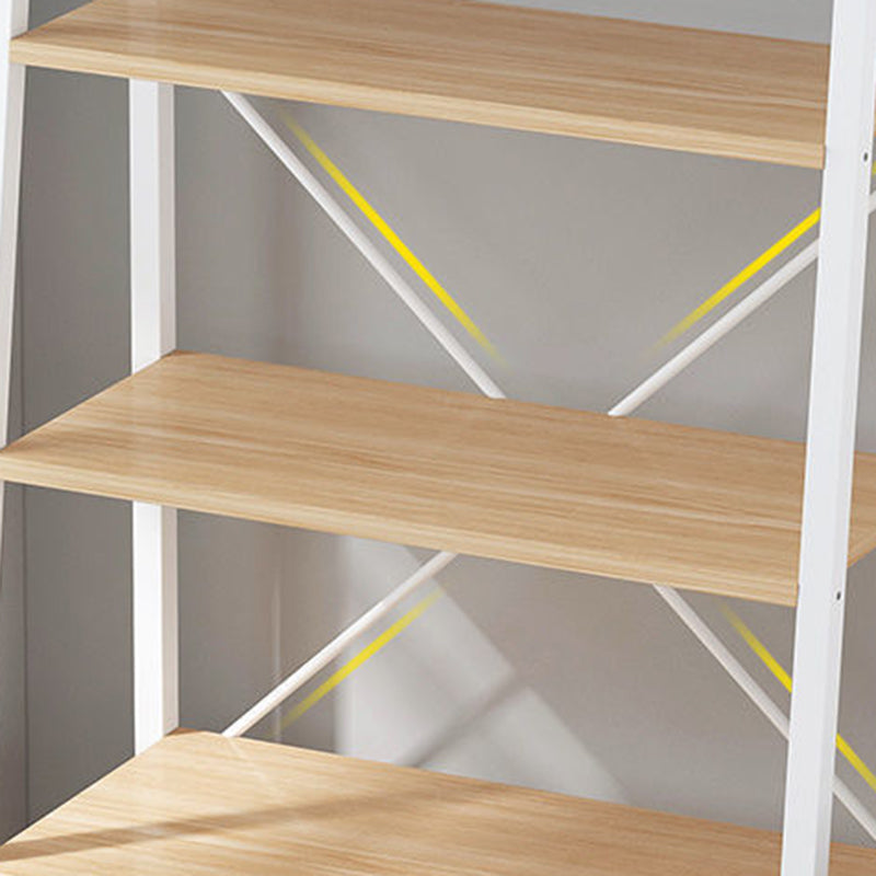 11.8" Wide Ladder Book Shelf Contemporary Style Home Metal Bookshelf