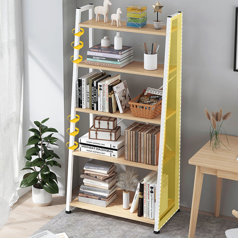 11.8" Wide Ladder Book Shelf Contemporary Style Home Metal Bookshelf