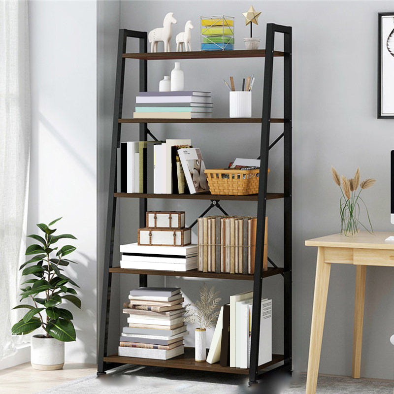 11.8" Wide Ladder Book Shelf Contemporary Style Home Metal Bookshelf