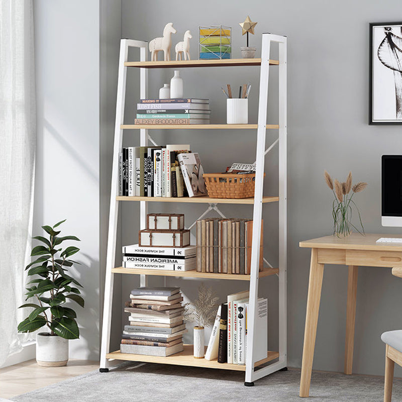 11.8" Wide Ladder Book Shelf Contemporary Style Home Metal Bookshelf