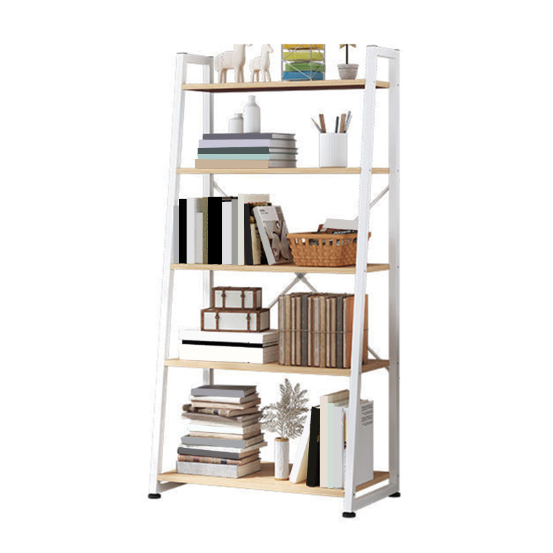 11.8" Wide Ladder Book Shelf Contemporary Style Home Metal Bookshelf