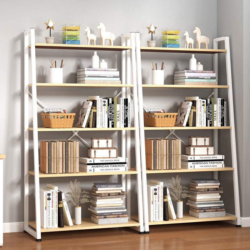 11.8" Wide Ladder Book Shelf Contemporary Style Home Metal Bookshelf