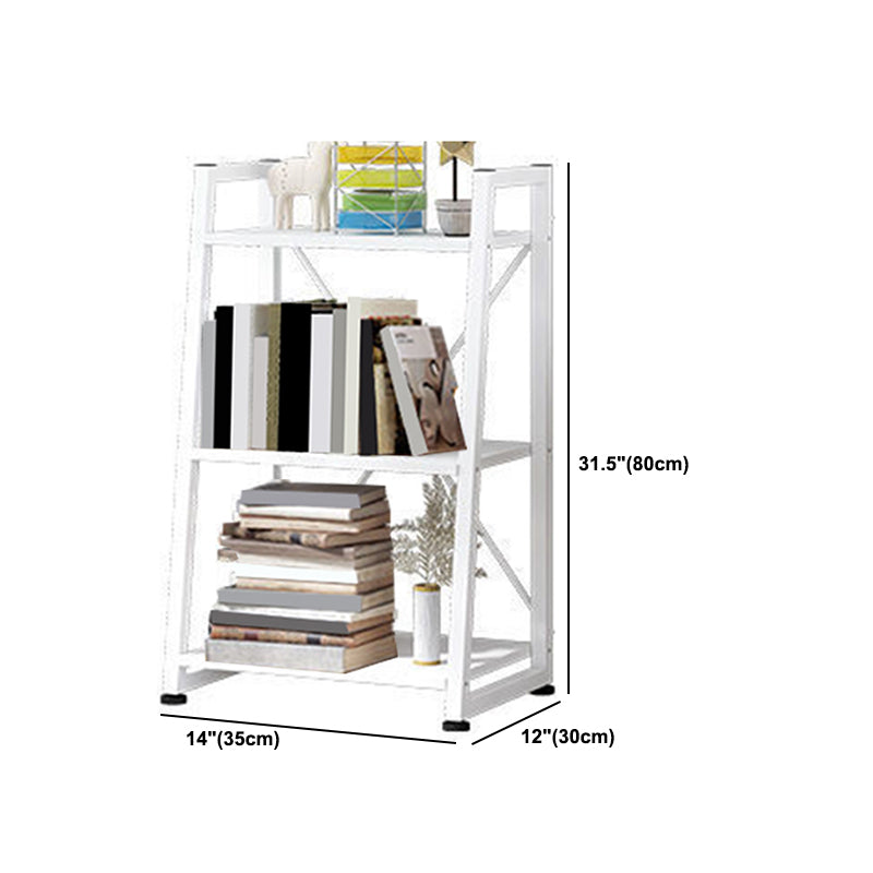 11.8" Wide Ladder Book Shelf Contemporary Style Home Metal Bookshelf