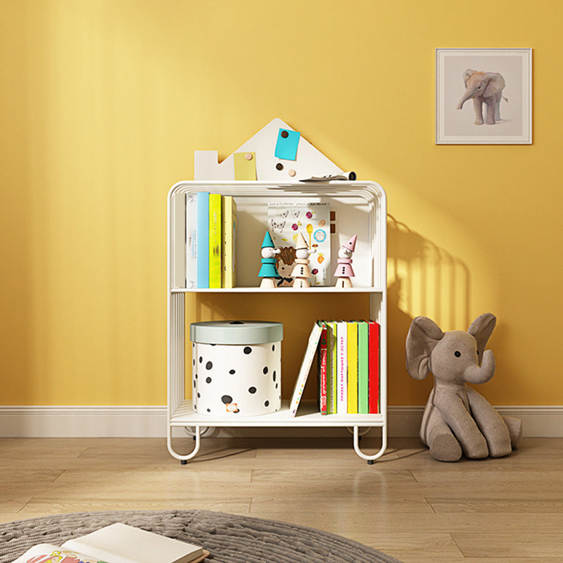 Open Back Bookshelf Scandinavian Etagere Bookcase with Shelves